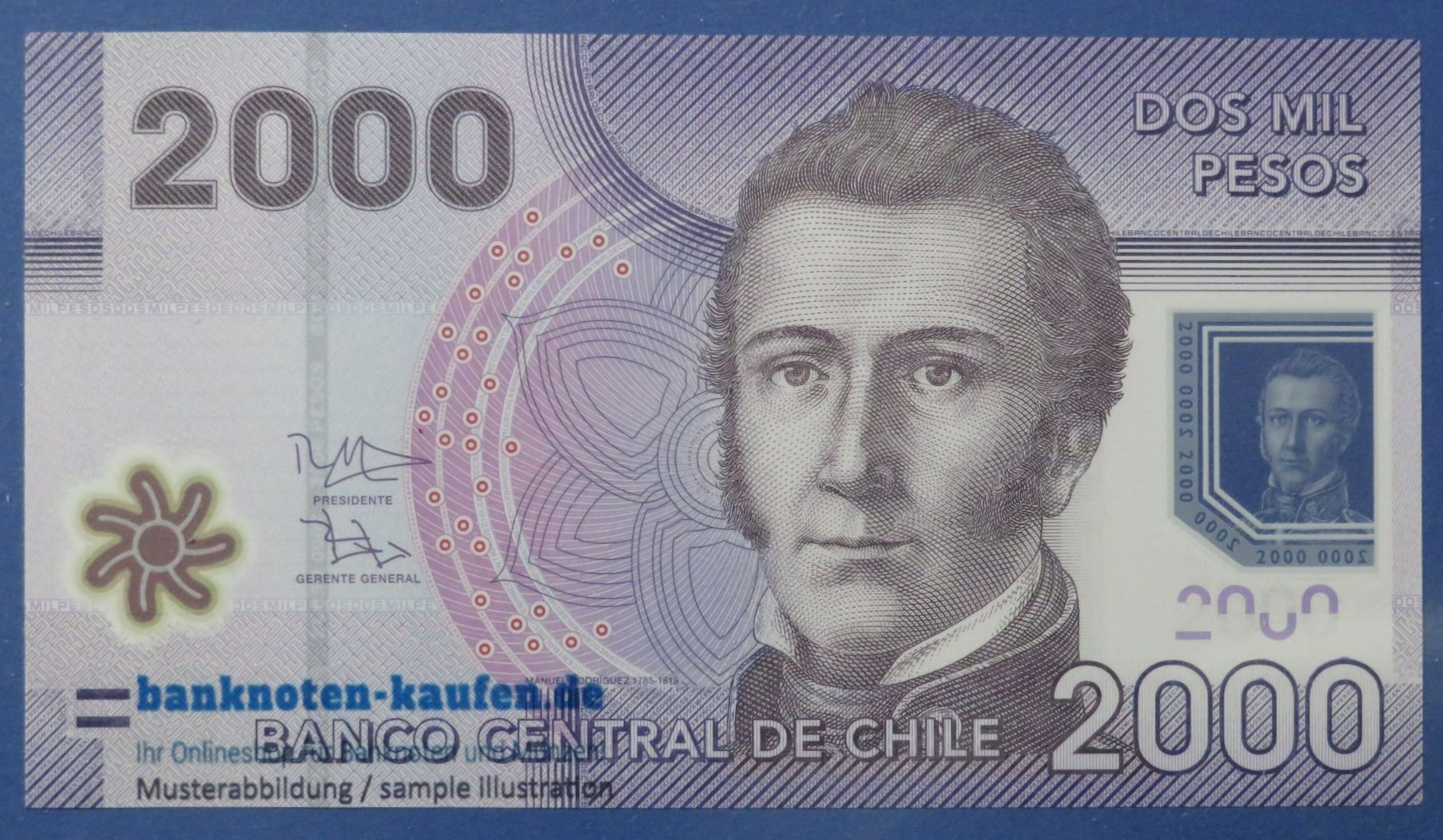 Chile - 2,000 Pesos, 2016, uncirculated (UNC), Polymer, P-162