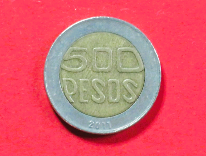 Kolumbien:  500 Pesos, 2007-2012, gebraucht (used / ss), # 114a