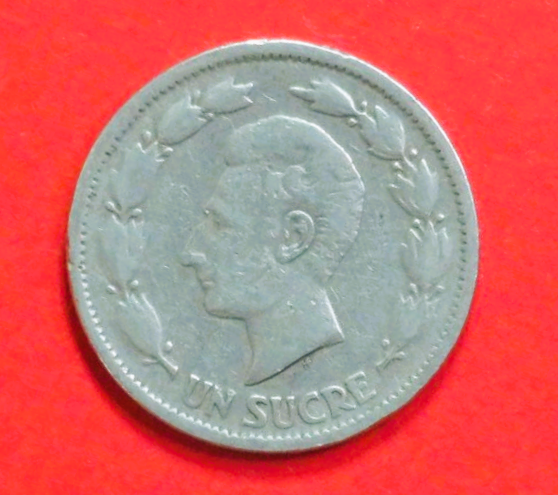 Ecuador: 1 Sucre, 1937, gebraucht (used / s-ss), # 72