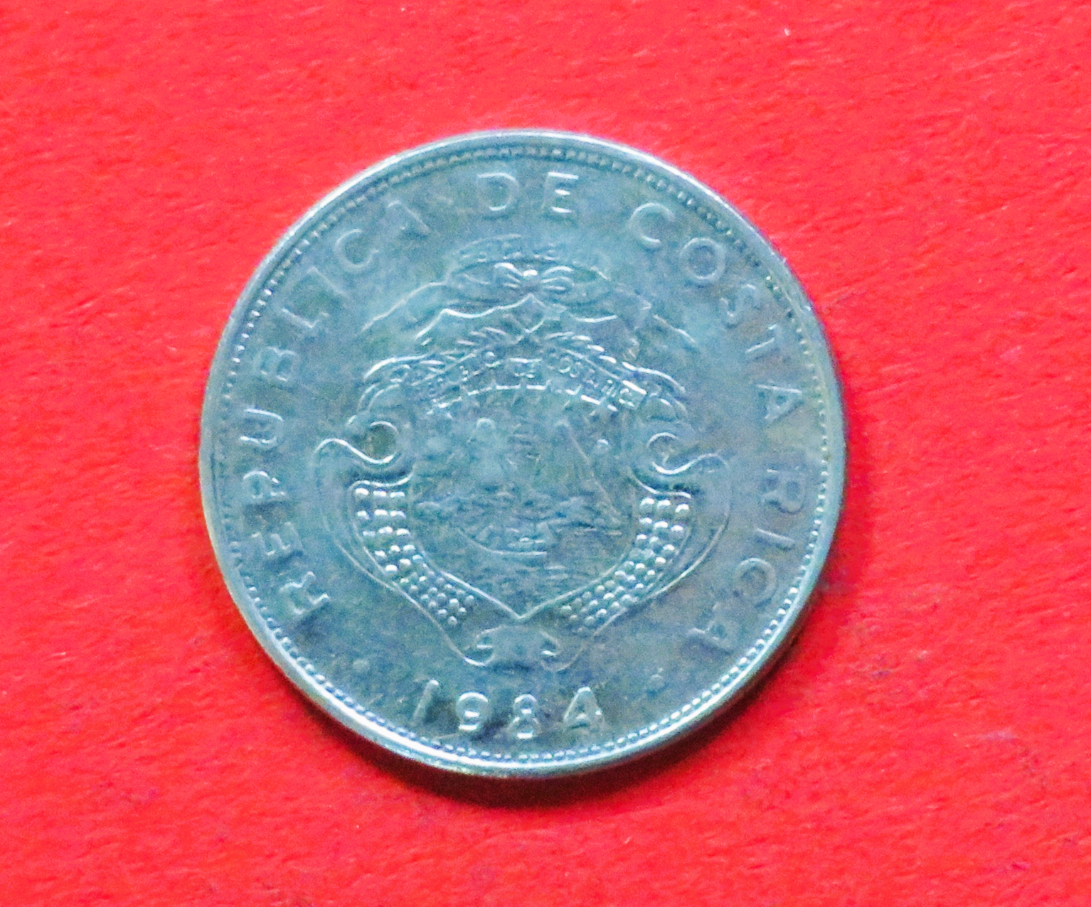 Costa Rica: 1 Colón, 1982-1994, gebraucht (used / ss), # 76