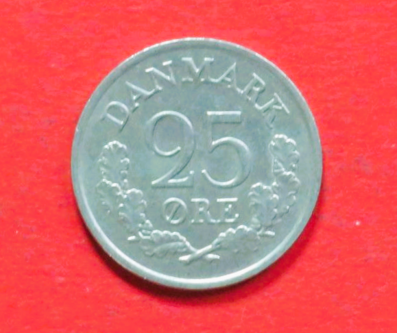 Dänemark:  25 Öre, 1960-1967, gebraucht (used / ss), # 69
