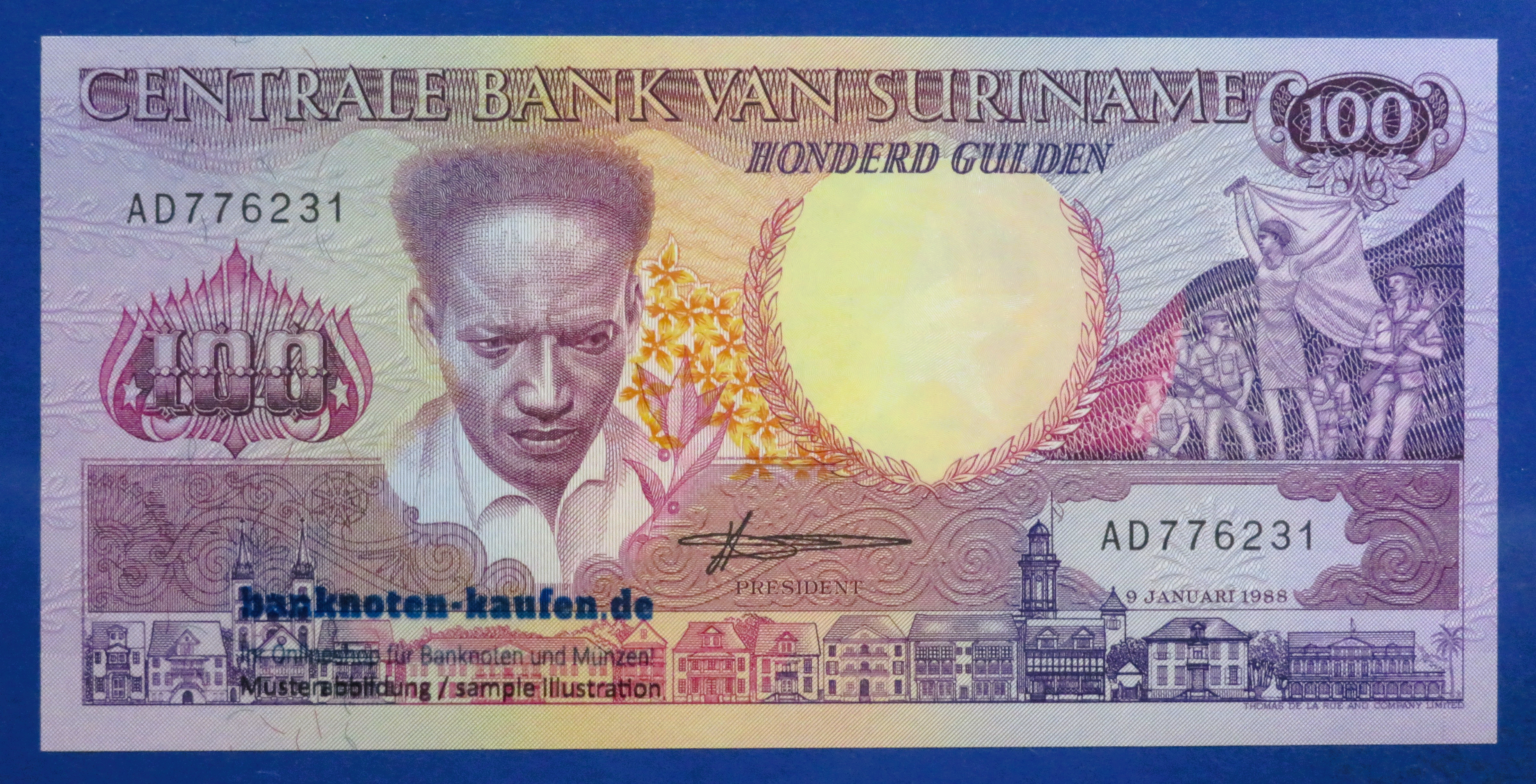Suriname, 100 Gulden, 1988, uncirculated (UNC), P-133b