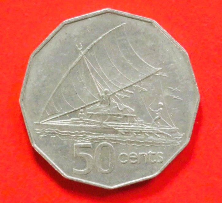 Fidschi: 50 Cents, 1986-1987, gebraucht (used / ss), # 54