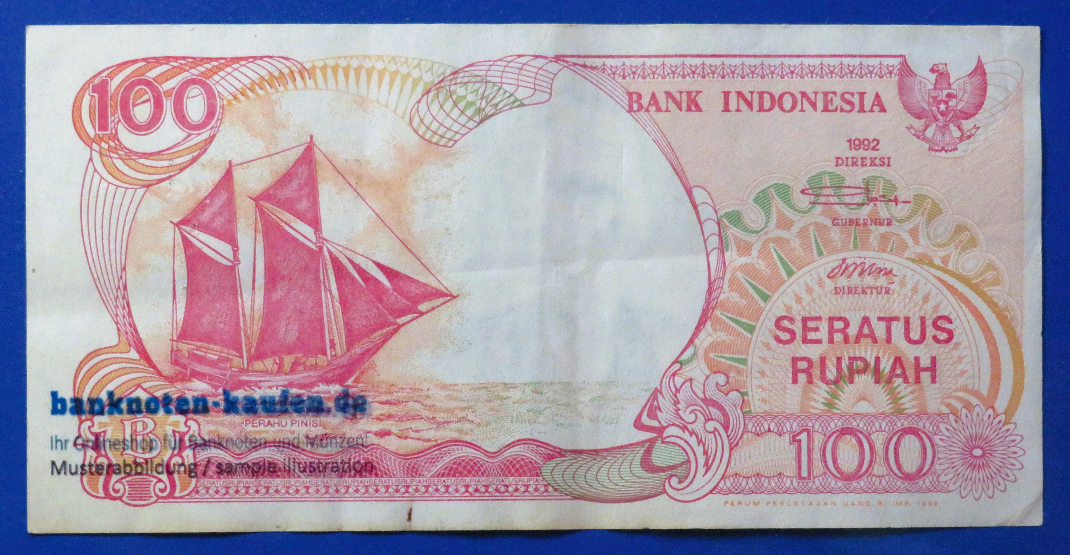 Indonesia - 100 Rupiah, 1992, circulated (USED / VF), P-127