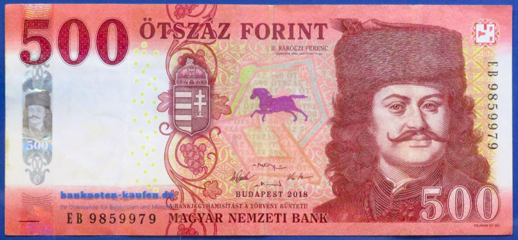Ungarn, 500 Forint, 2018, gebraucht (USED / VF), P-202