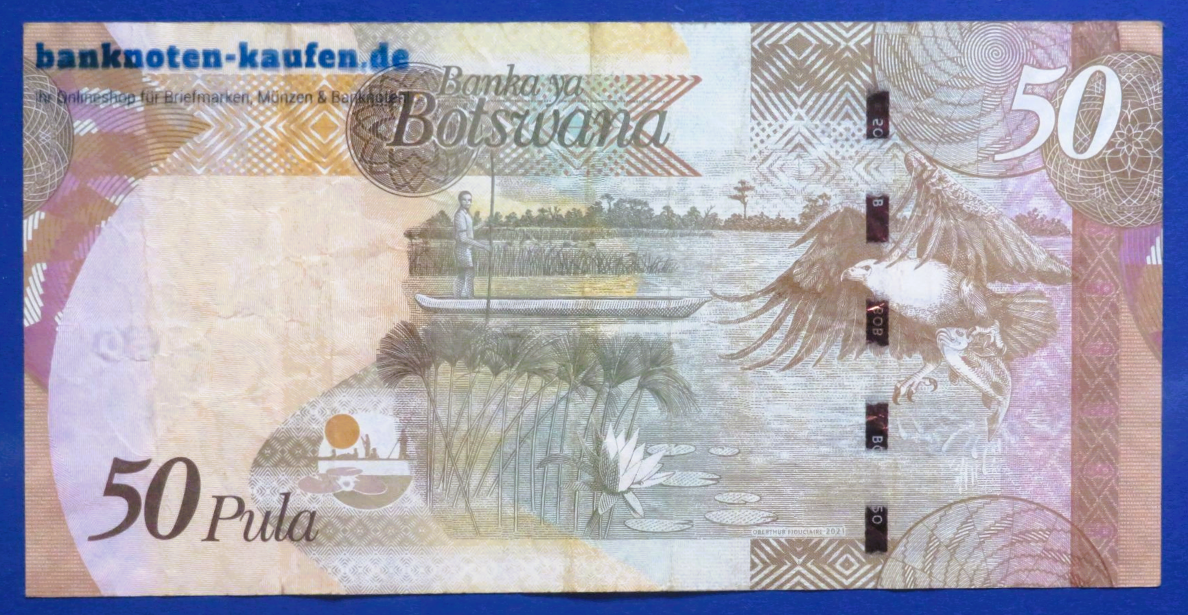 Botswana, 50 Pula, 2021, circulated (USED / F), P-32e