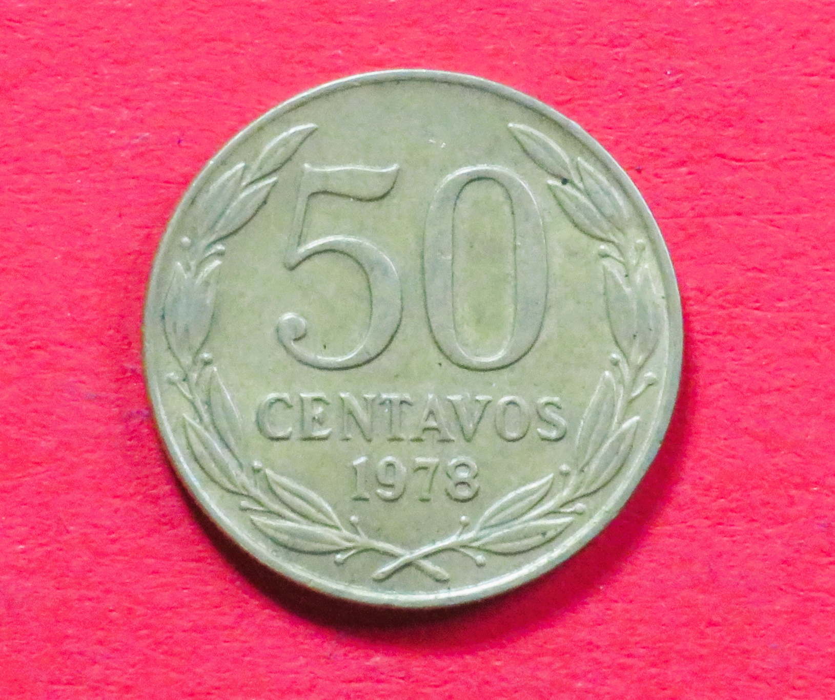 Chile: 50 Centavos, 1978-1979, gebraucht (used / ss), # 53a