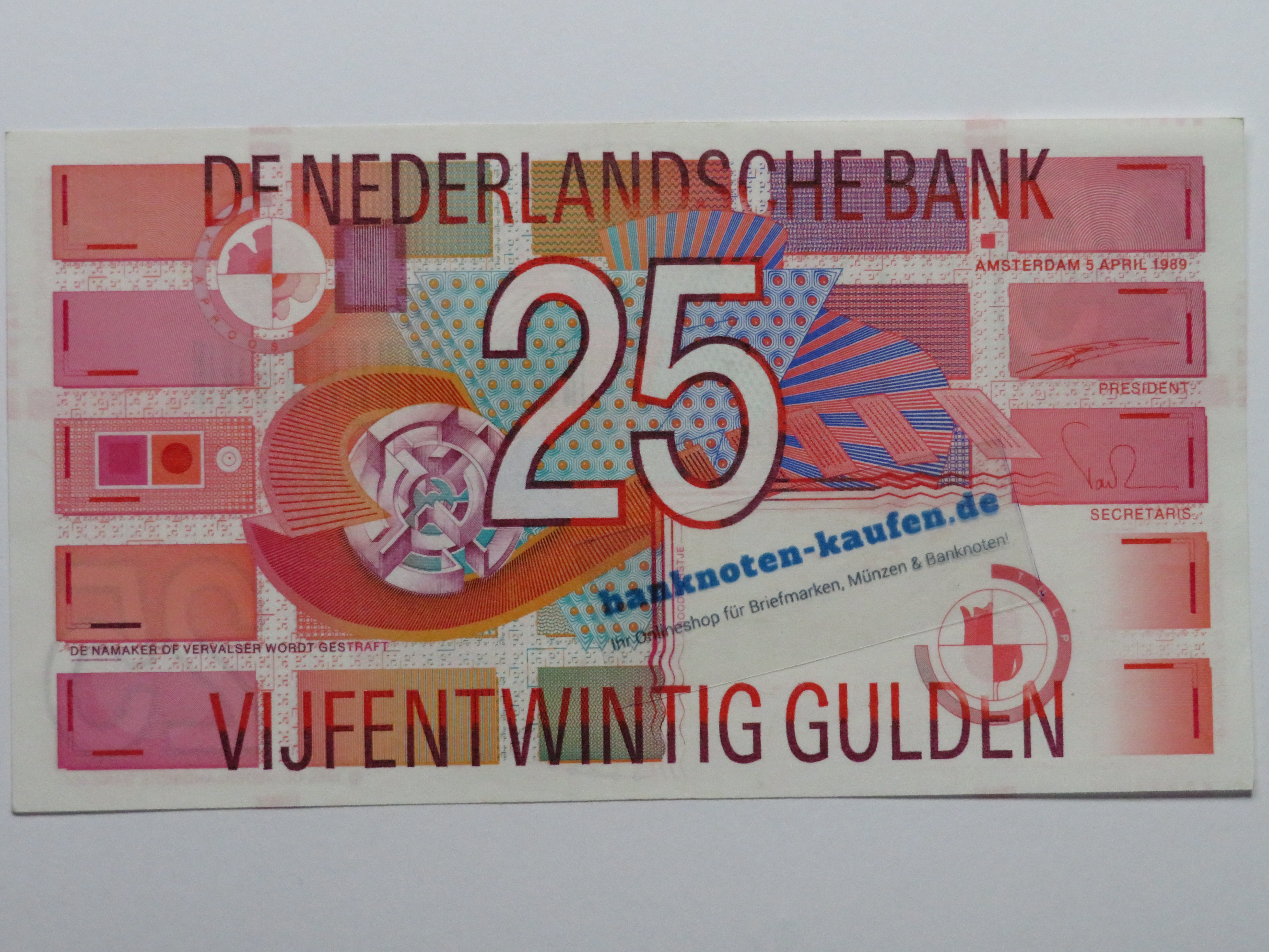 Netherlands, 25 Gulden, 1999, USED (AU), P-100