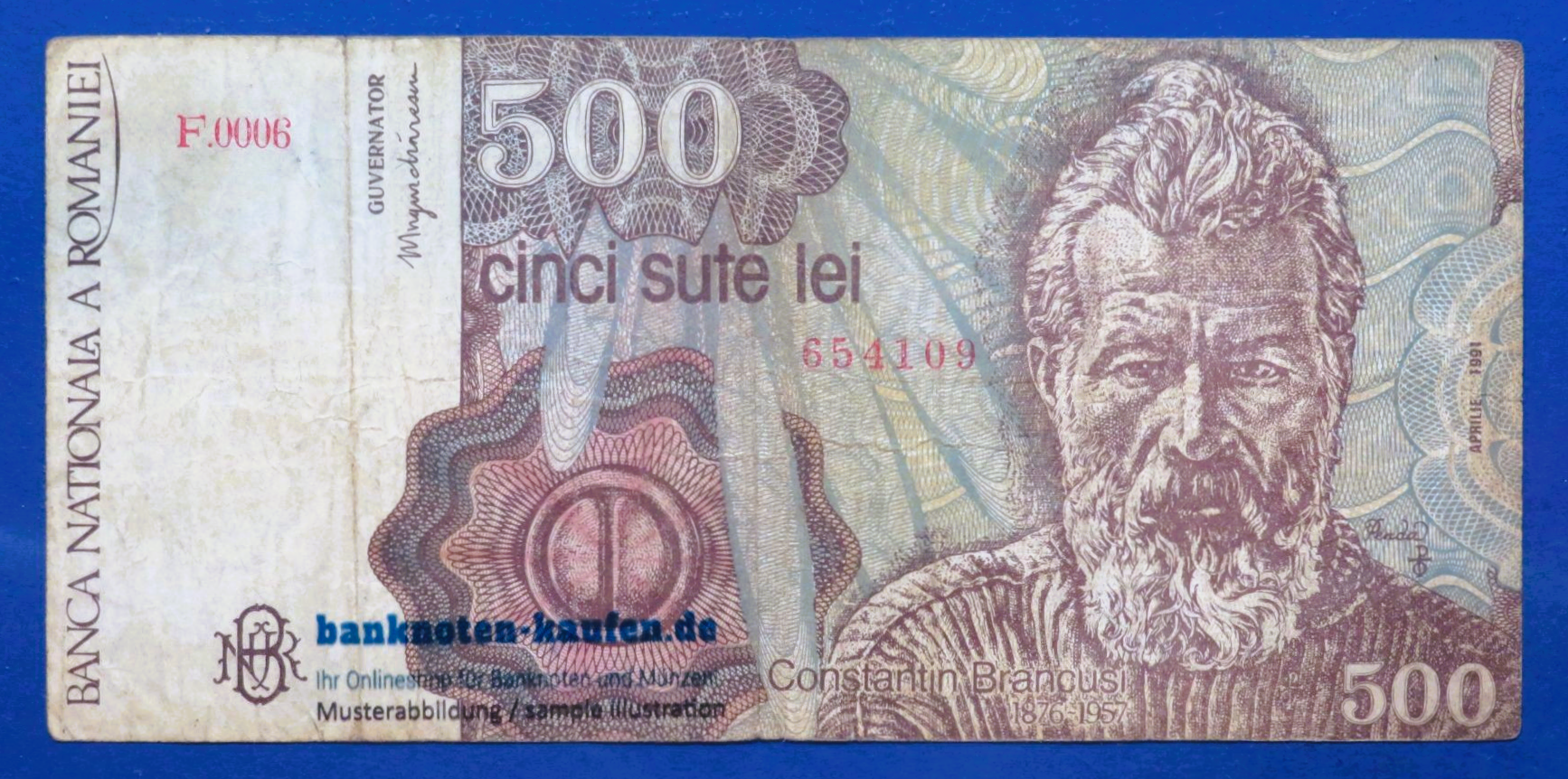 Romania, 500 Lei, 1991, circulated (USED / F), P-98b