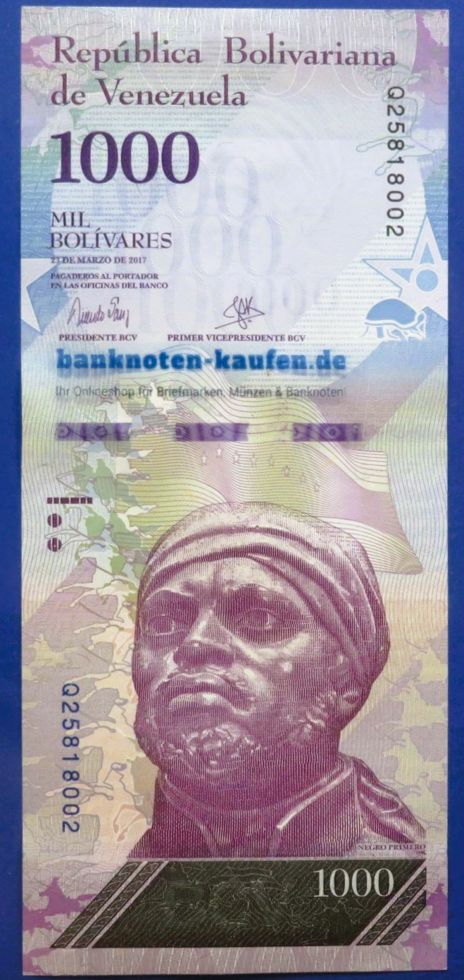 Venezuela - 1,000 Bolivares fuerte, 2017, uncirculated (UNC), P-95