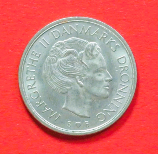 Denmark:  1 Krone, 1973-1989, circulated (used / vf-xf), # 80