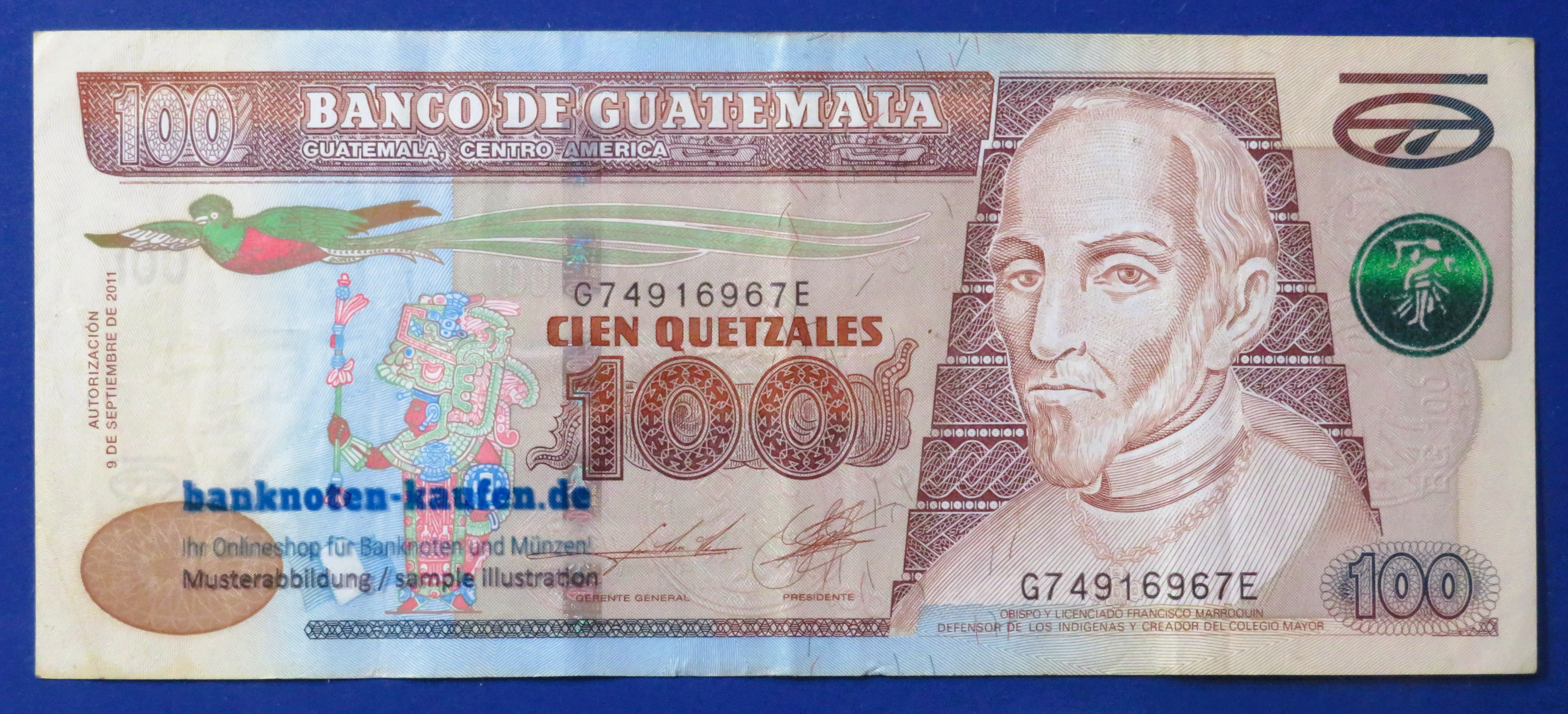 Guatemala, 100 Quetzales, 2011, circulated (USED / VF), P-126b