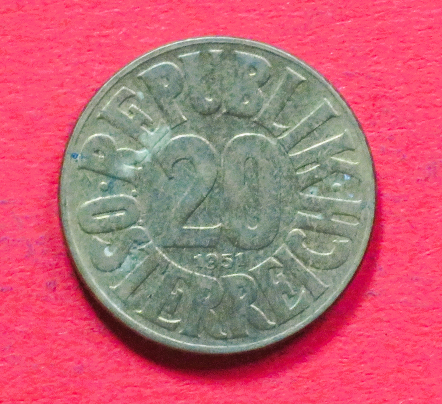 Österreich:  20 Groschen, 1950-1954, gebraucht (used / ss-vz), # 68