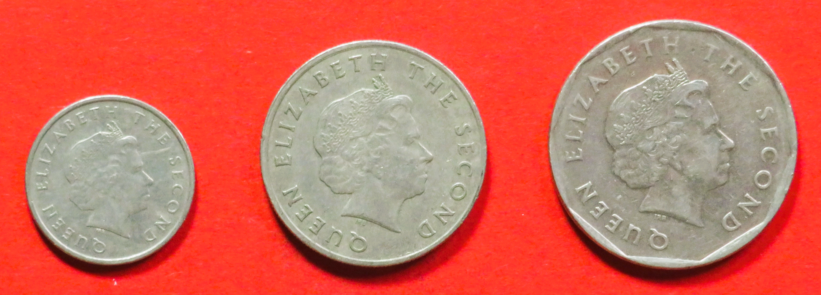 Ostkaribische Staaten - Set 4: 10/25Cents + 1 Dollar, 2002-2007, gebraucht (used / ss+), # 38-40