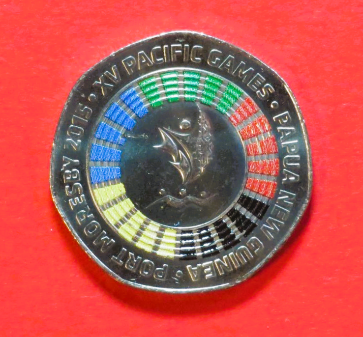 Papua New Guinea, 50 Toea, 2015, uncirculated (UNC), coloured commemorative issue