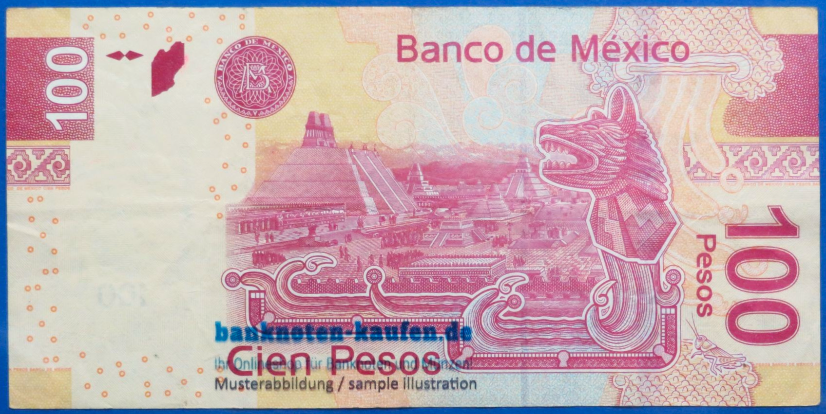 Mexiko, 100 Pesos, 2018, gebraucht (USED / VF), P-124