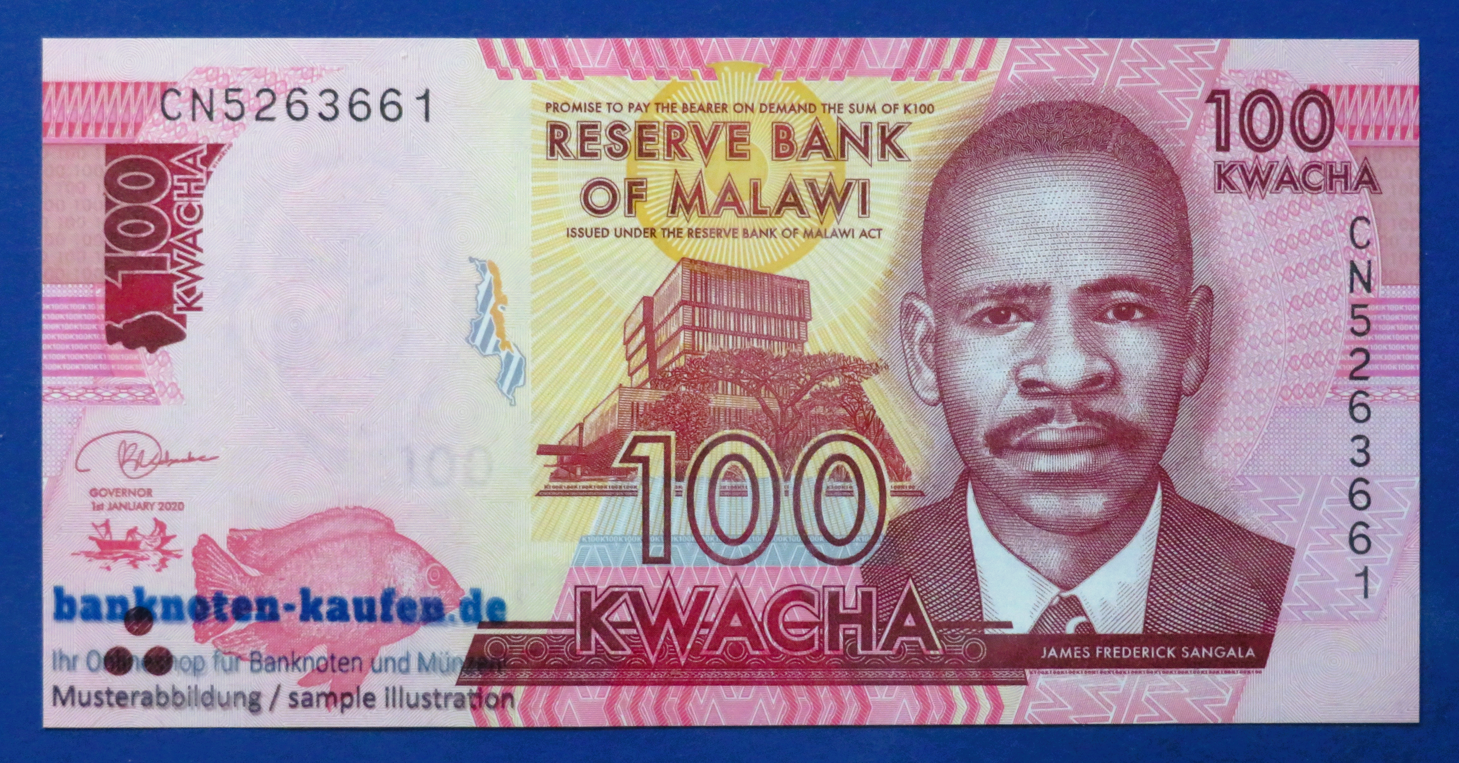 Malawi, 100 Kwacha, 2020, kassenfrisch (UNC), P-65e