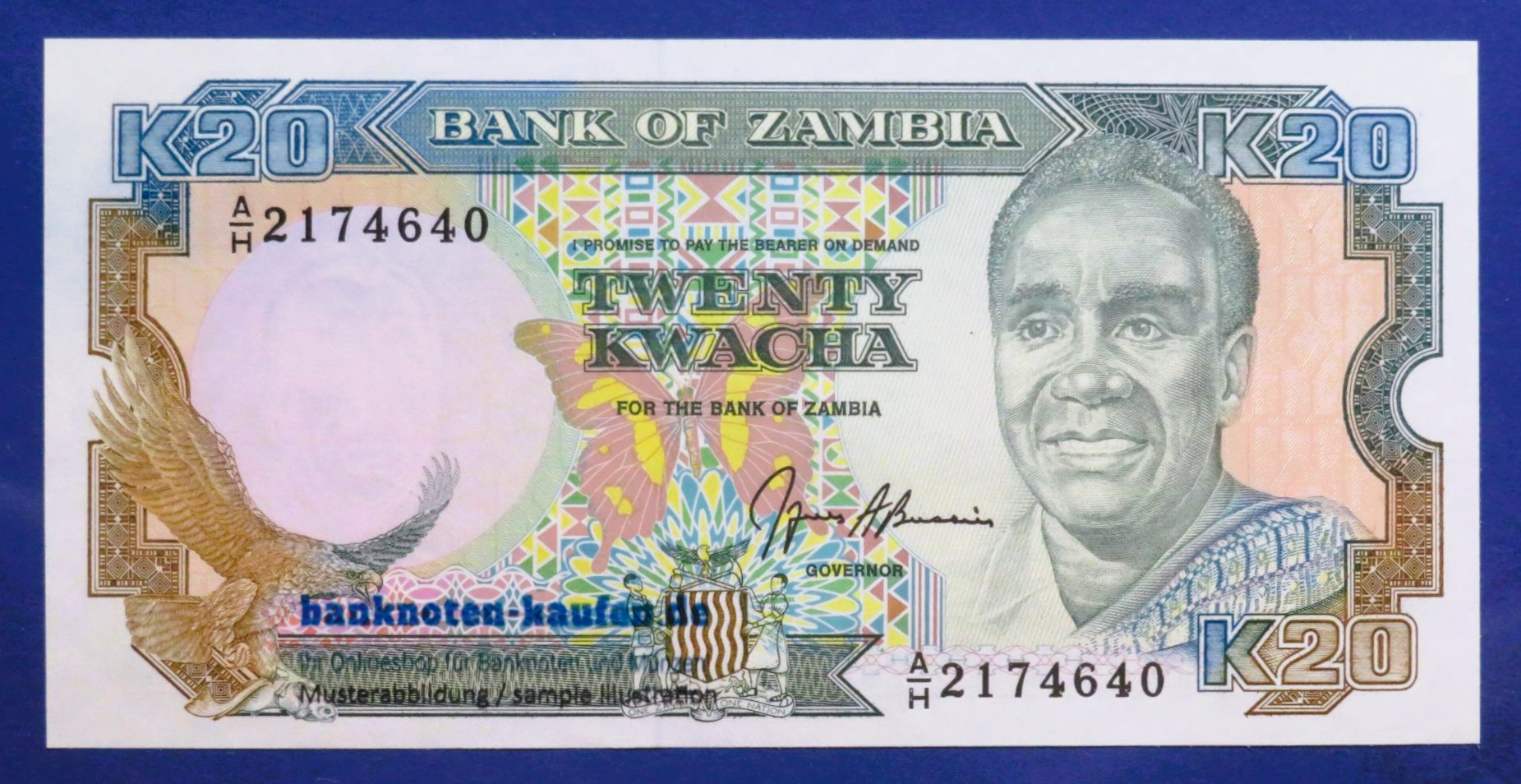Zambia, 20 Kwacha, 1991ND, uncirculated (UNC), P-32b
