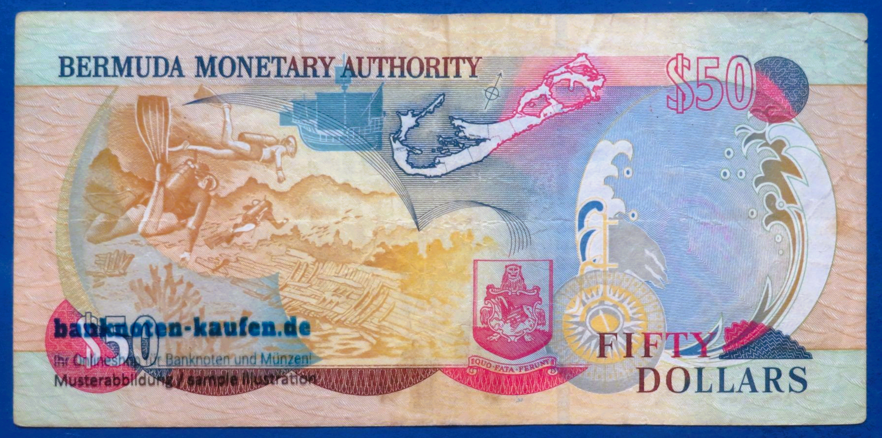 Bermuda, 50 Dollars, 2007, gebraucht (USED / F), P-54b