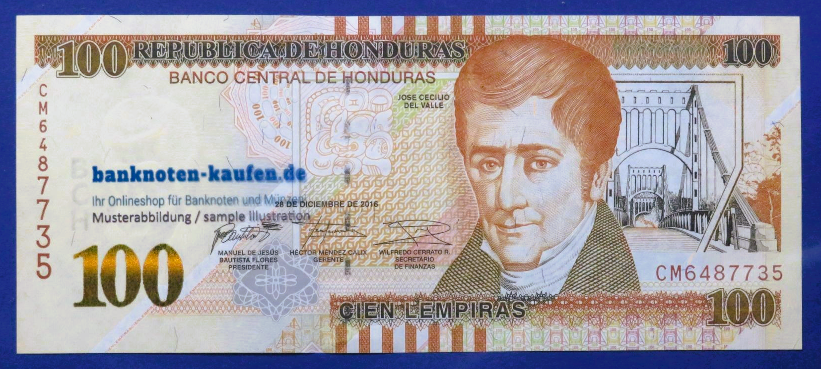 Honduras, 100 Lempiras, 2016, uncirculated (UNC), P-102b