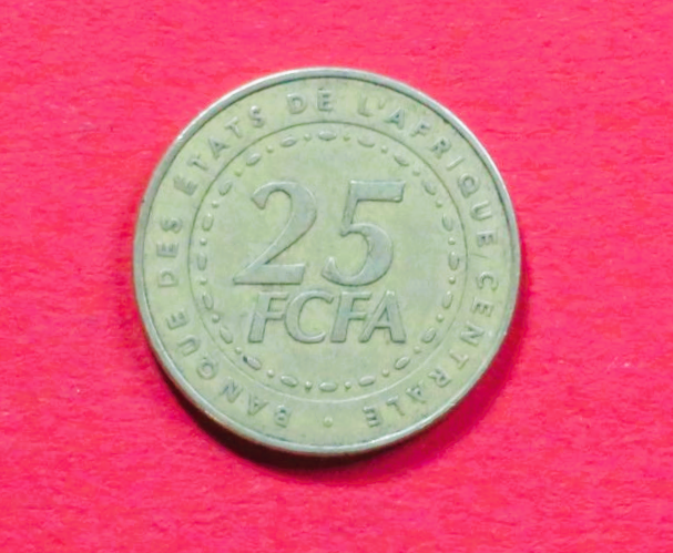 Central African States:  25 Francs, 2006, circulated (used / vf), # 31
