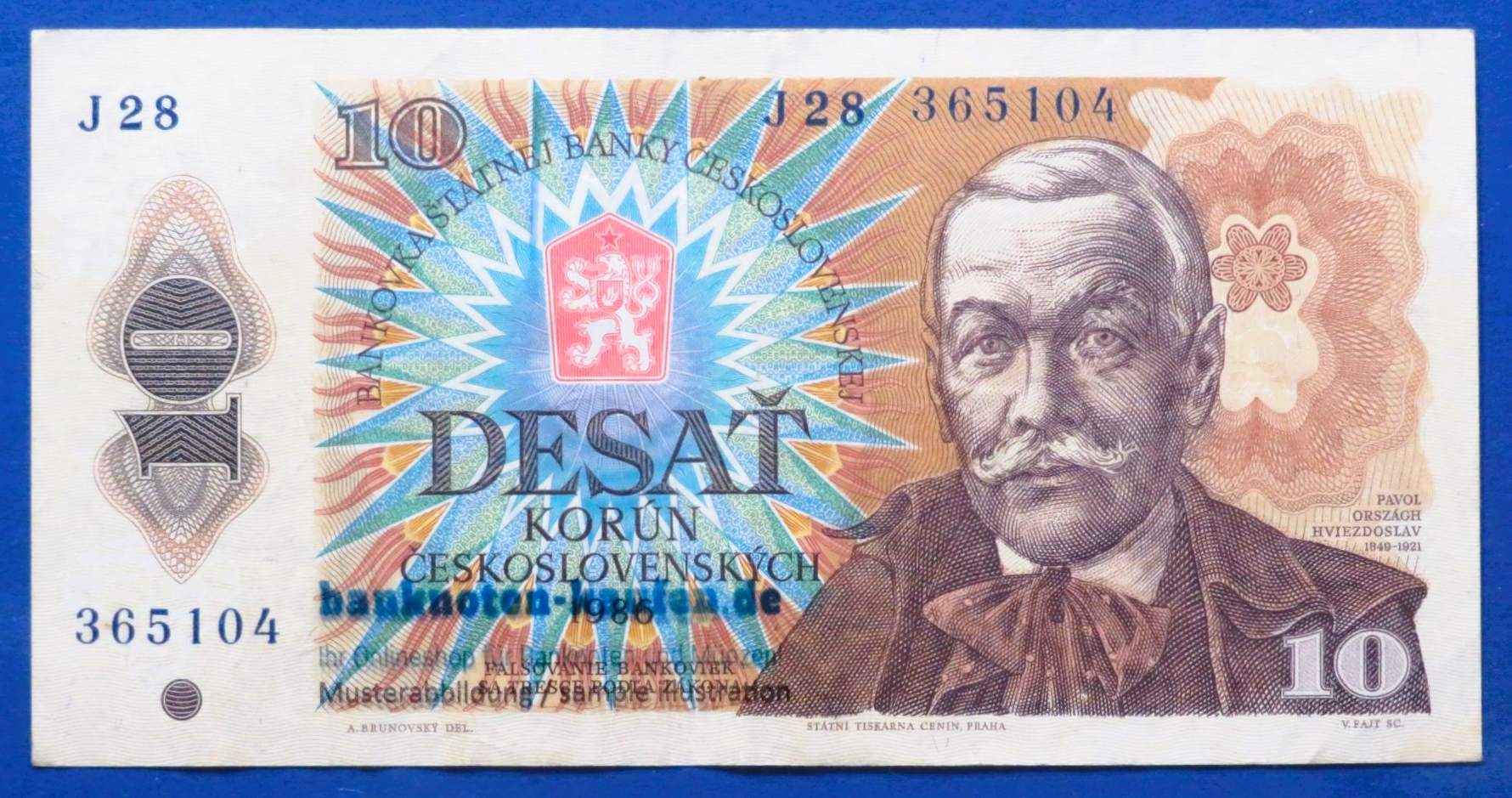 Czechoslovakia, 10 Korun, 1986,  circulated (USED / VF), P-94a