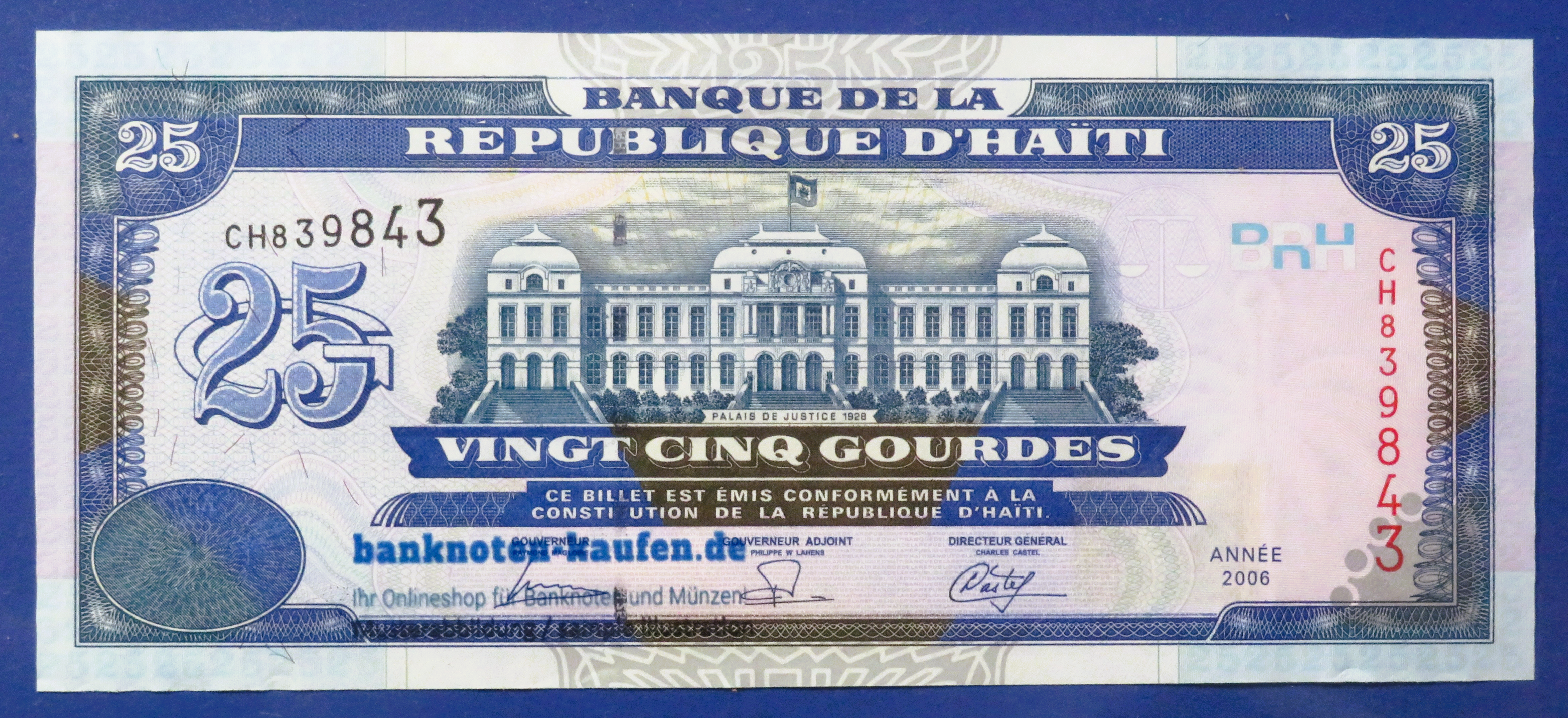Haiti, 25 Gourdes, 2006, about uncirculated (AU), P-266c 
