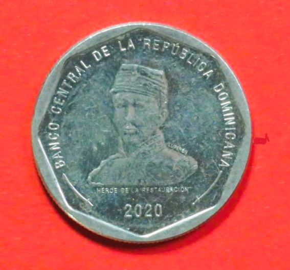 Dominikanische Republik: 25 Pesos dominicanos, 2020+, gebraucht (used / ss-vz)