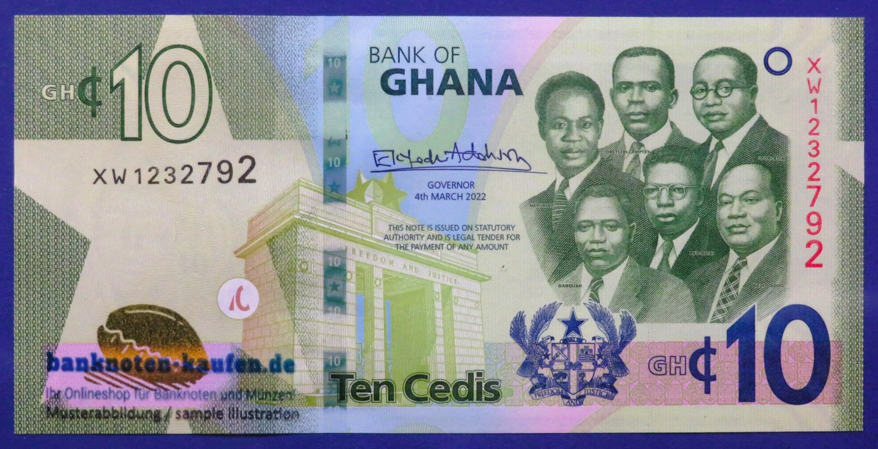 Ghana, 10 Cedis, 2022, uncirculated (UNC)