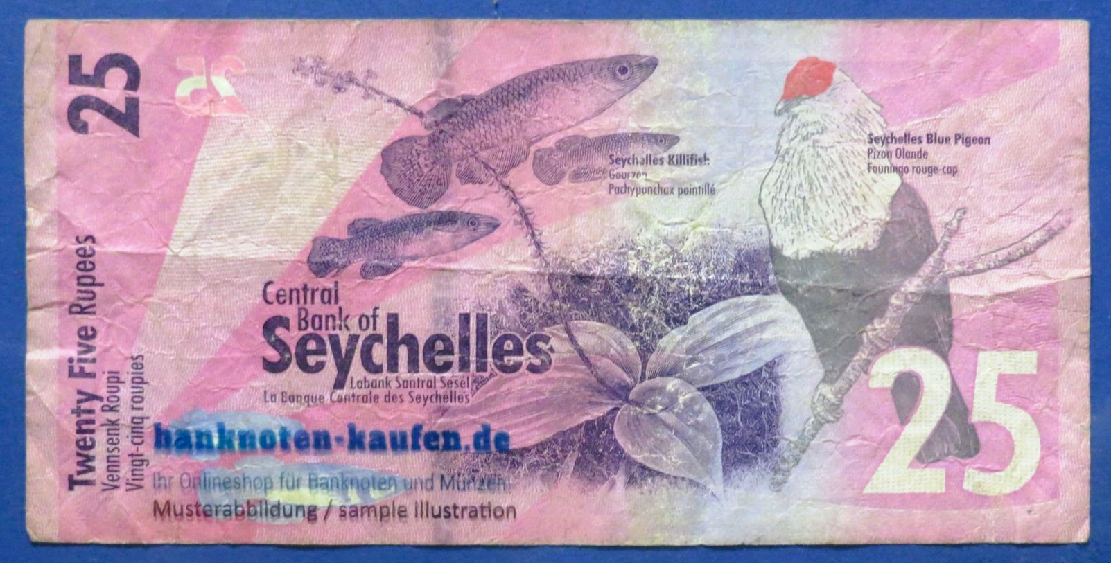 Seychellen, 25 Rupien, 2016, gebraucht (USED / F), P-48