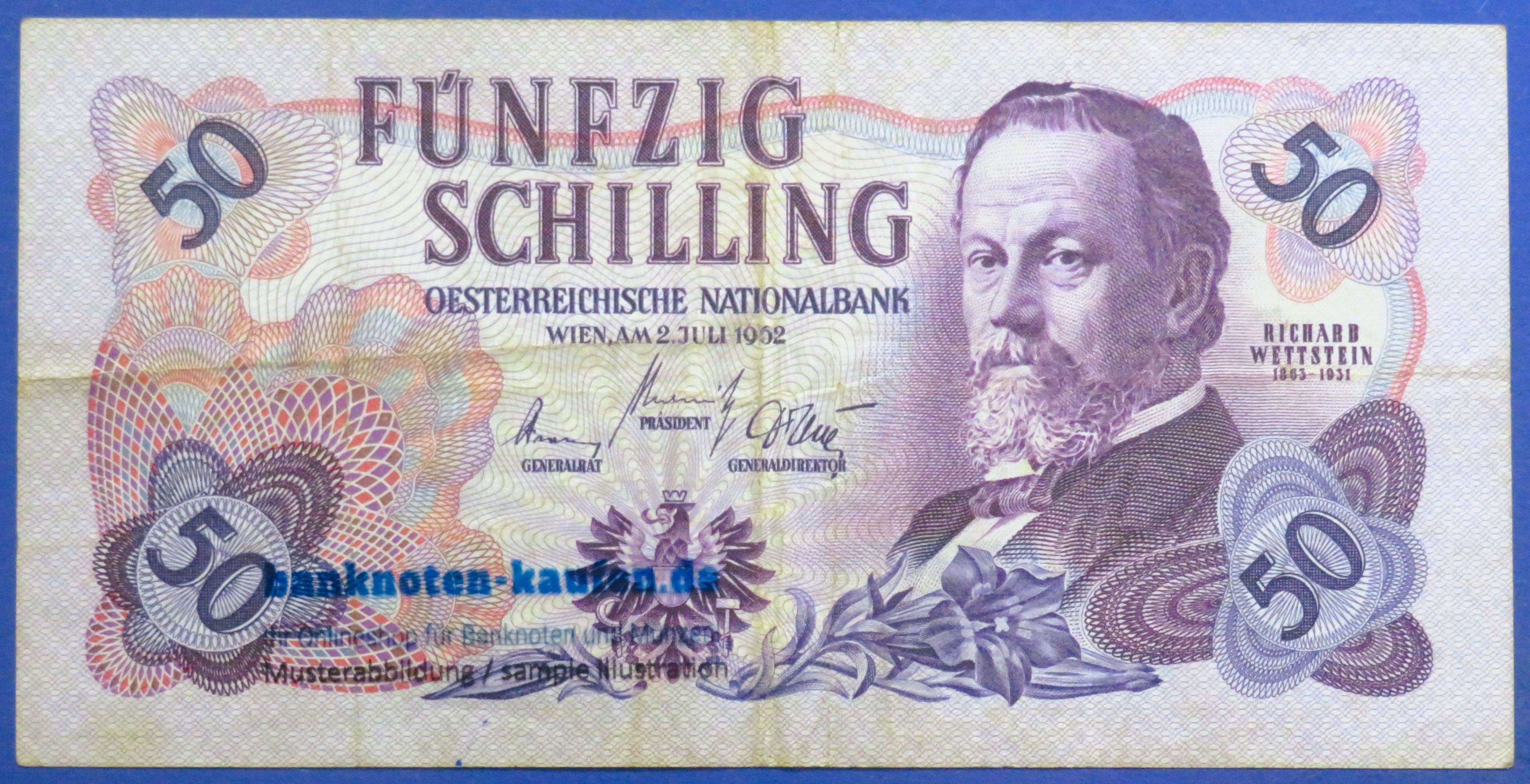 Austria, 50 Schilling, 1962, circulated (USED / VF), P-137