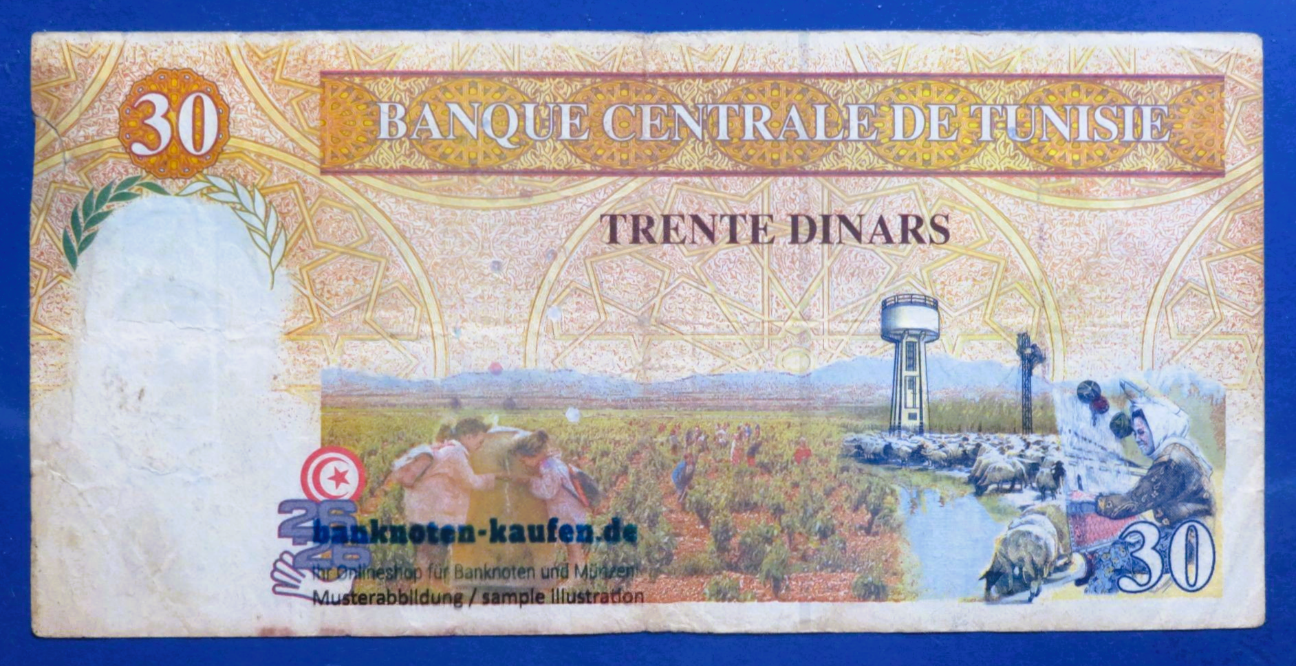 Tunisia, 30 Dinars, 1997, circulated (USED / VG), P-89
