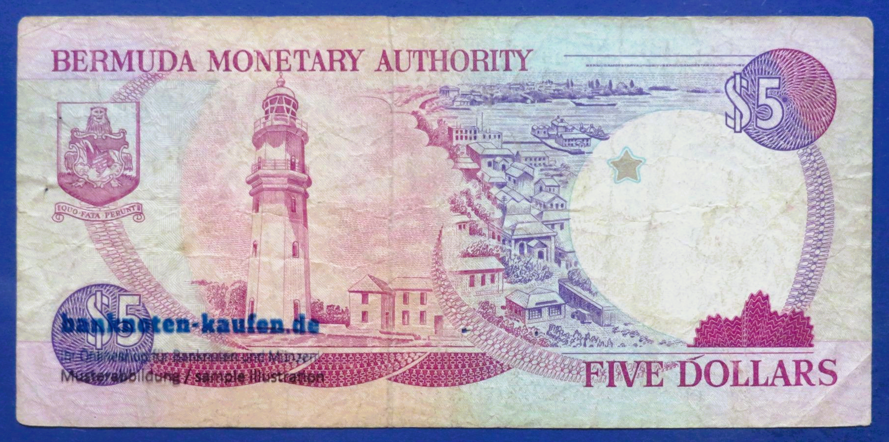 Bermuda, 5 Dollars, 1995, gebraucht (USED / F), P-41b