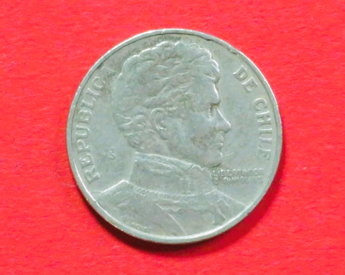 Chile: 1 Peso, 1976-1977, gebraucht (used / ss), # 57