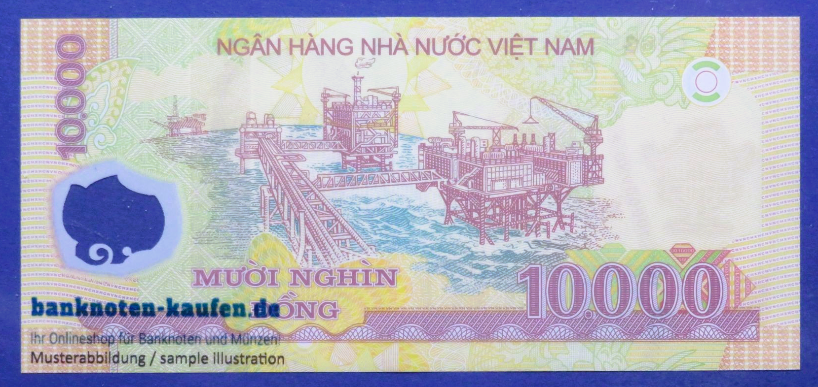 Viet Nam - 10,000 Dong, 2018, circulated (USED / XF), Polymer, P-119