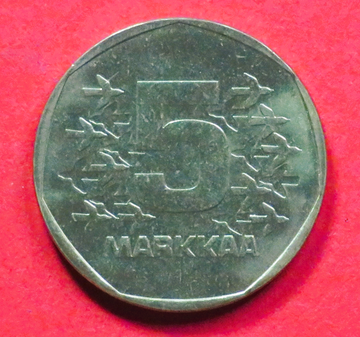 Finnland:  5 Markkaa, 1972-1978, gebraucht (used / ss-vz), # 52