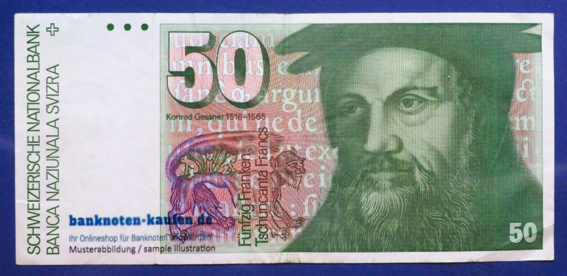 Switzerland, 50 Franken, 1985, circulated (USED / VF), P-56c