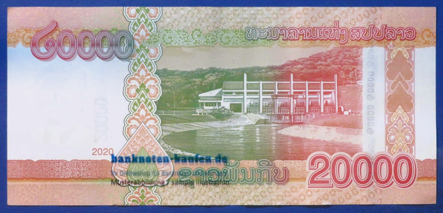 Lao - 20,000 Kip, 2020, circulated (USED / XF), P-45