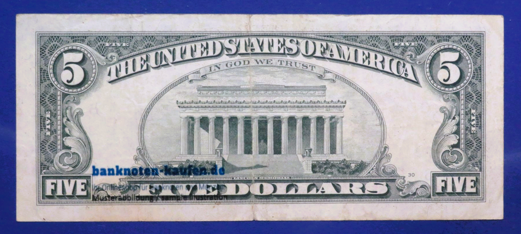 Vereinigte Staaten von Amerika, 5 Dollars, 1995, gebraucht (USED / VF-), P-498