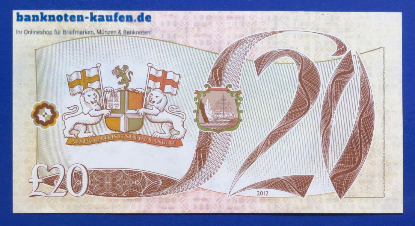 St. Helena, 20 Pounds, 2012, kassenfrisch (UNC), P-13b