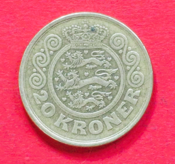 Dänemark:  20 Kroner, 1990-1993, gebraucht (used / ss), # 90