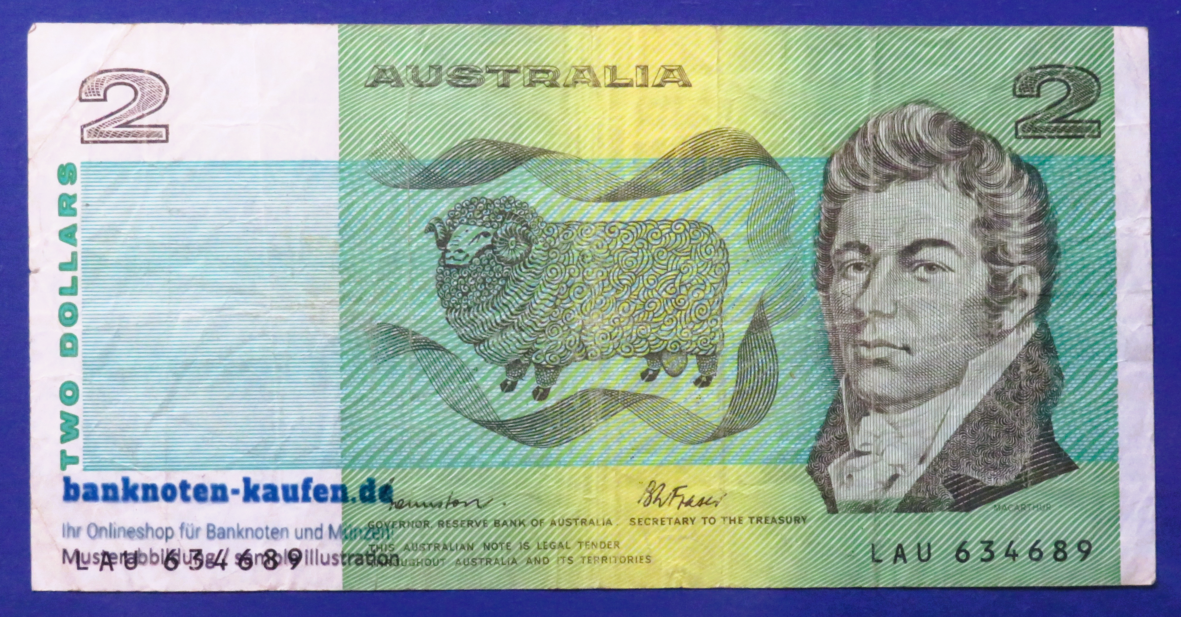 Australia, 2 Dollars, 1974-85ND, circulated (USED / F), P-43