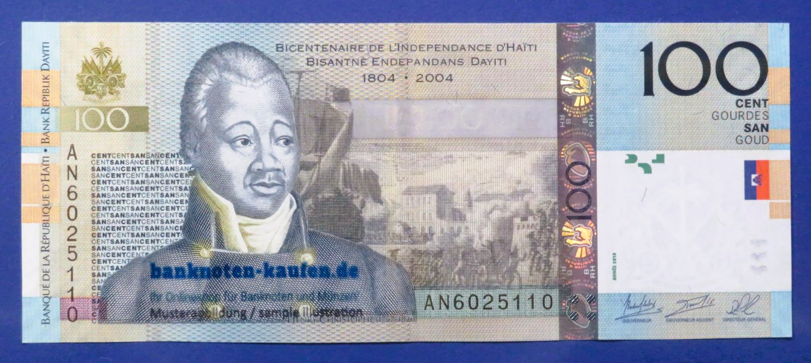 Haiti, 100 Gourdes, 2019, circulated (USED / XF), Commemorative issue, P-275