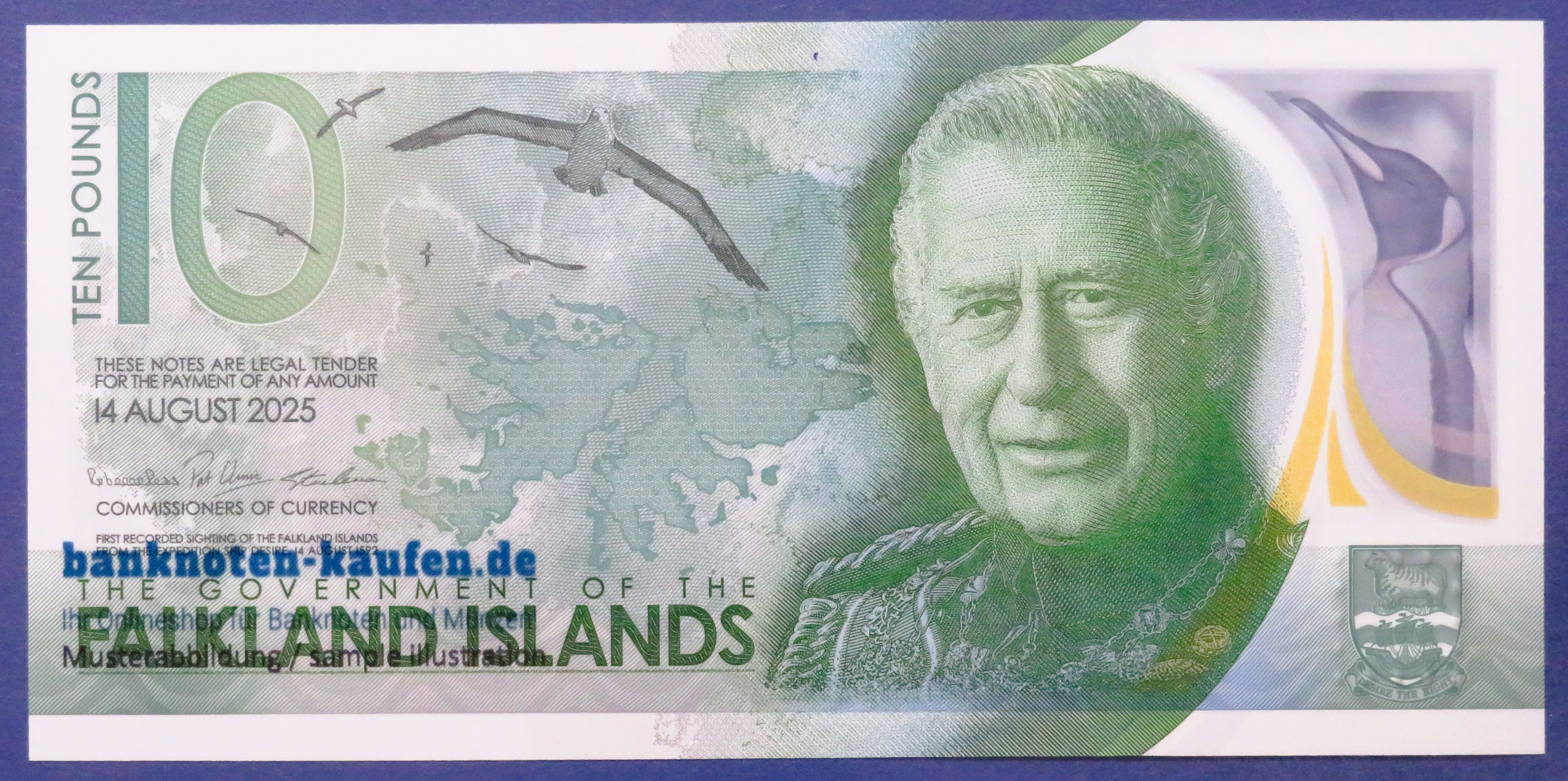 Falkland Islands, 10 Pounds, 2025, uncirculated (UNC), Polymer, P-21