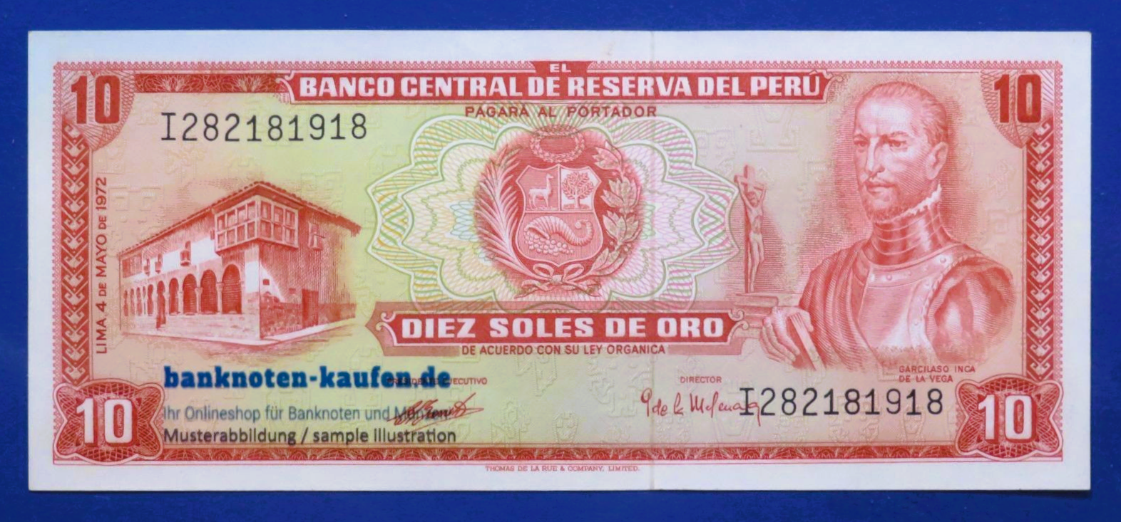 Peru, 10 Soles de Oro, 1972, about uncirculated (AU), P-100c