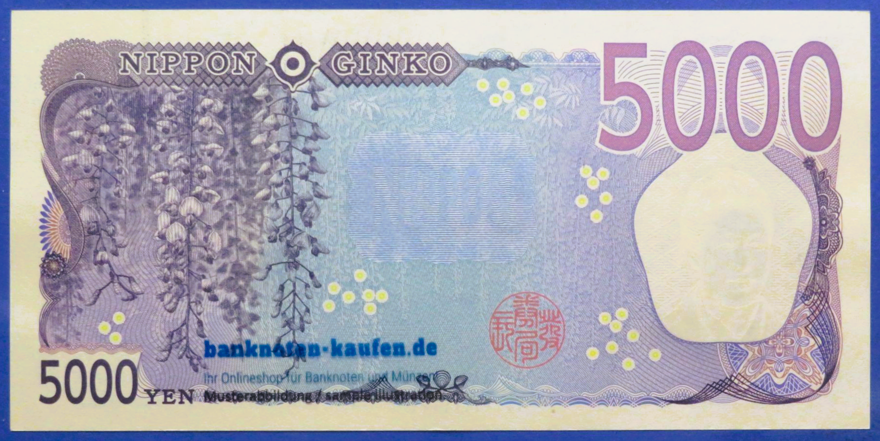 Japan - 5,000 Yen, 2024ND, circulated (USED / XF+), P-108
