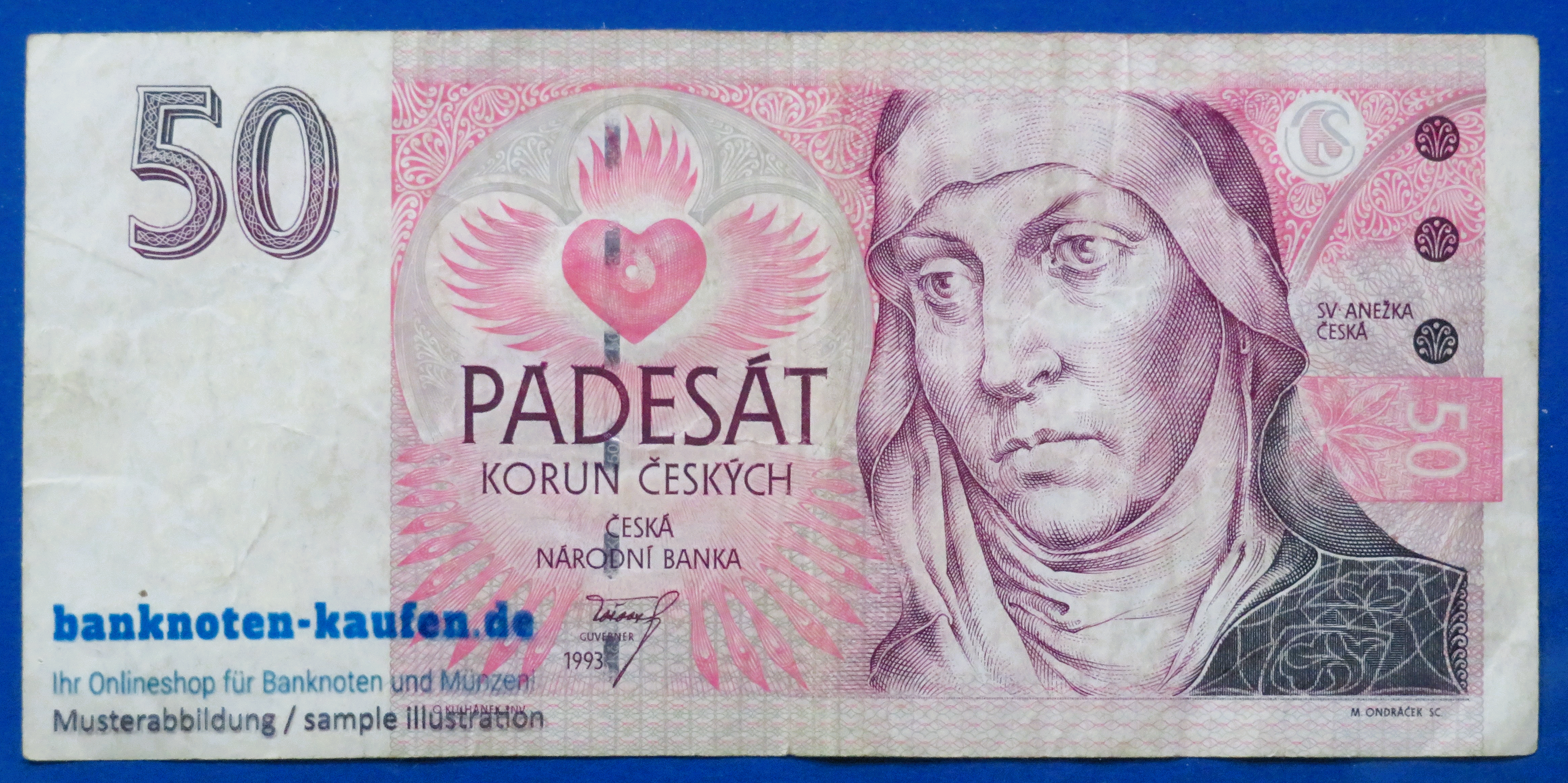 Czech Republic, 50 Korun, 1993,  circulated (USED / VF-), P-4a
