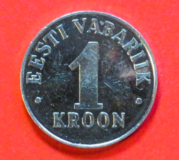 Estland:  1 Kroon, 1995, gebraucht (used / ss-vz), # 26a