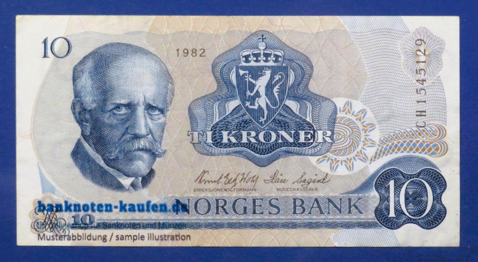 Norway, 10 Kroner, 1982, circulated (USED / VF), P-36c