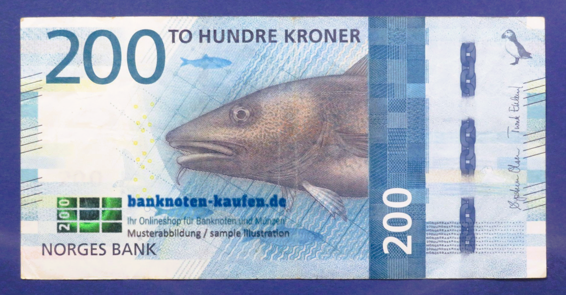 Norway, 200 Kroner, 2016, circulated (USED / VF-), P-55
